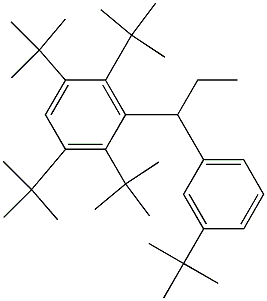 1-(2,3,5,6-Tetra-tert-butylphenyl)-1-(3-tert-butylphenyl)propane 구조식 이미지