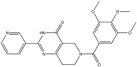 2-(3-Pyridyl)-6-(3,4,5-trimethoxybenzoyl)-5,6,7,8-tetrahydropyrido[4,3-d]pyrimidin-4(3H)-one Structure