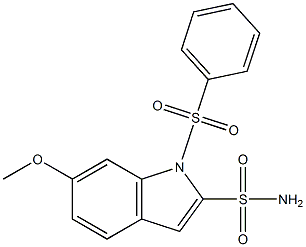 6-Methoxy-1-(phenylsulfonyl)-1H-indole-2-sulfonamide Structure