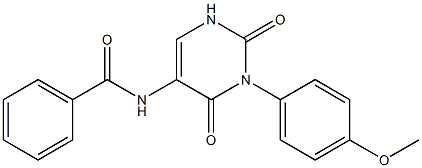 3-(4-Methoxyphenyl)-5-benzoylaminouracil Structure