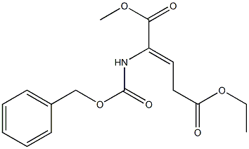 2-[[(Benzyloxy)carbonyl]amino]-2-pentenedioic acid 5-ethyl 1-methyl ester 구조식 이미지