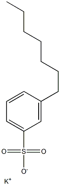 3-Heptylbenzenesulfonic acid potassium salt 구조식 이미지