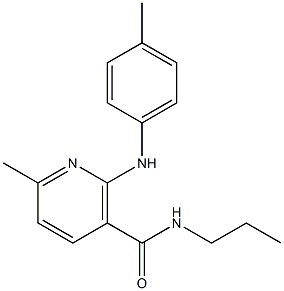 6-Methyl-N-propyl-2-(p-toluidino)nicotinamide 구조식 이미지