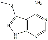 4-Amino-3-methylthio-1H-pyrazolo[3,4-d]pyrimidine 구조식 이미지