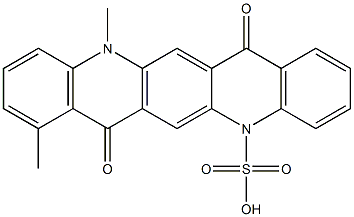 5,7,12,14-Tetrahydro-8,12-dimethyl-7,14-dioxoquino[2,3-b]acridine-5-sulfonic acid Structure
