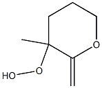 (Tetrahydro-2-methylene-3-methyl-2H-pyran)-3-yl hydroperoxide Structure