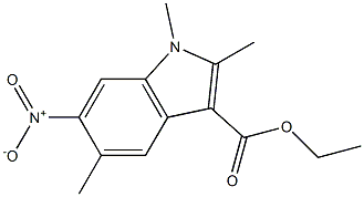 1,2,5-Trimethyl-6-nitro-1H-indole-3-carboxylic acid ethyl ester Structure