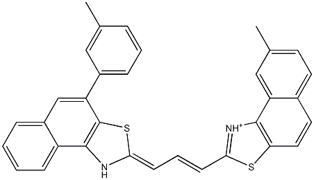 3,3'-Dimethyl-9-phenyl-4,5:4',5'-dibenzothiacarbocyanine Structure
