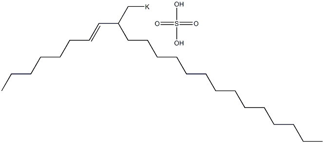 Sulfuric acid 2-(1-octenyl)hexadecyl=potassium ester salt Structure