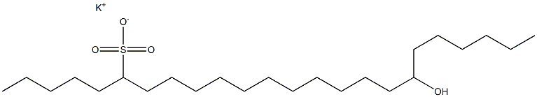 18-Hydroxytetracosane-6-sulfonic acid potassium salt 구조식 이미지