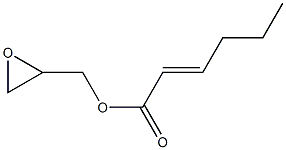 2-Hexenoic acid (oxiran-2-yl)methyl ester 구조식 이미지