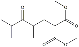 2-(2,4-Dimethyl-3-oxopentyl)propanedioic acid dimethyl ester 구조식 이미지