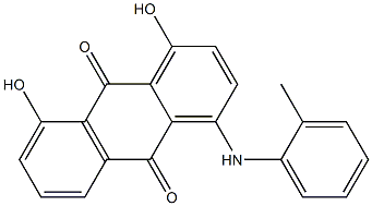 4-(2-Methylphenylamino)-1,8-dihydroxyanthraquinone 구조식 이미지