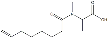 2-[N-Methyl-N-(7-octenoyl)amino]propionic acid Structure