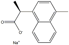 [S,(+)]-2-(4-Methyl-1-naphtyl)propionic acid sodium salt 구조식 이미지