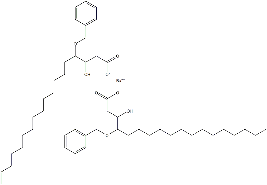 Bis(4-benzyloxy-3-hydroxystearic acid)barium salt Structure