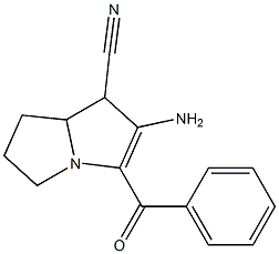 2-Amino-3-benzoyl-5,6,7,7a-tetrahydro-1H-pyrrolizine-1-carbonitrile Structure