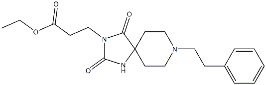 8-Phenethyl-3-[3-ethoxy-3-oxopropyl]-1,3,8-triazaspiro[4.5]decane-2,4-dione Structure