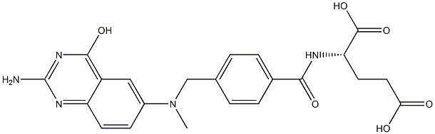 N-[4-[[2-Amino-4-hydroxyquinazolin-6-yl(methyl)amino]methyl]benzoyl]-L-glutamic acid 구조식 이미지