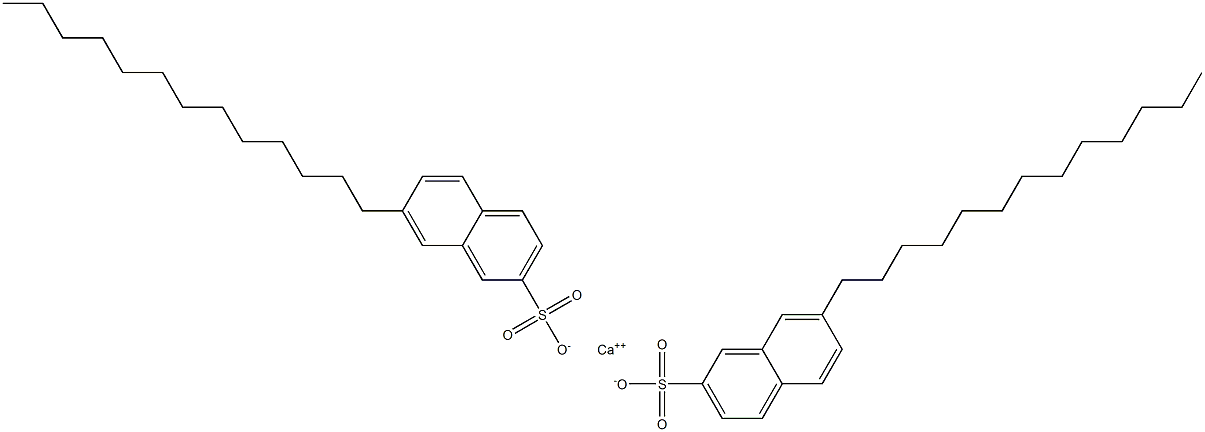 Bis(7-tridecyl-2-naphthalenesulfonic acid)calcium salt Structure