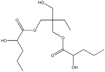 Bis(2-hydroxyvaleric acid)2-ethyl-2-(hydroxymethyl)-1,3-propanediyl ester 구조식 이미지