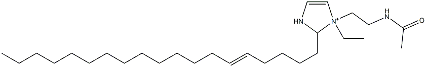 1-[2-(Acetylamino)ethyl]-1-ethyl-2-(5-nonadecenyl)-4-imidazoline-1-ium 구조식 이미지