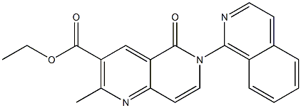 6-(1-Isoquinolyl)-2-methyl-5-oxo-5,6-dihydro-1,6-naphthyridine-3-carboxylic acid ethyl ester Structure