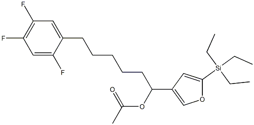 Acetic acid 1-[5-(triethylsilyl)-3-furyl]-6-(2,4,5-trifluorophenyl)hexyl ester Structure