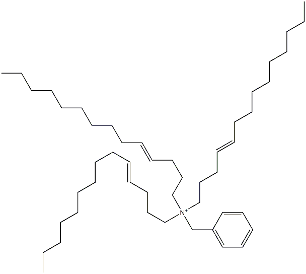 Tri(4-tetradecenyl)benzylaminium Structure