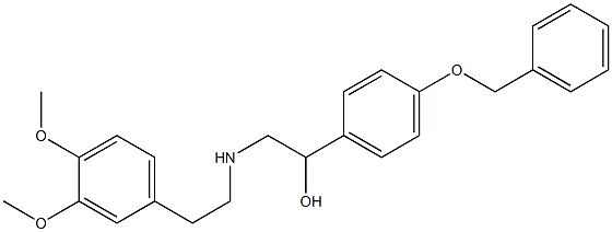 1-[p-(Benzyloxy)phenyl]-2-(3,4-dimethoxyphenethylamino)ethanol 구조식 이미지