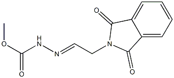 Phthalimidylacetaldehyde N-(methoxycarbonyl)hydrazone Structure