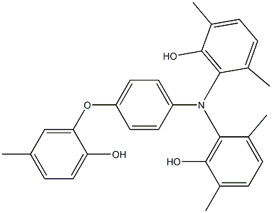 N,N-Bis(6-hydroxy-2,5-dimethylphenyl)-4-(2-hydroxy-5-methylphenoxy)benzenamine 구조식 이미지