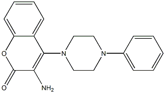 3-Amino-4-(4-phenyl-1-piperazinyl)-2H-1-benzopyran-2-one 구조식 이미지