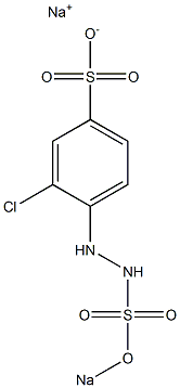 3-Chloro-4-[2-(sodiosulfo)hydrazino]benzenesulfonic acid sodium salt 구조식 이미지