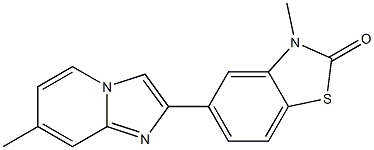 5-[7-Methylimidazo[1,2-a]pyridin-2-yl]-3-methylbenzothiazol-2(3H)-one 구조식 이미지