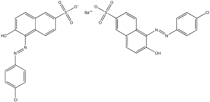 Bis[1-(4-chlorophenylazo)-2-hydroxy-6-naphthalenesulfonic acid]barium salt 구조식 이미지