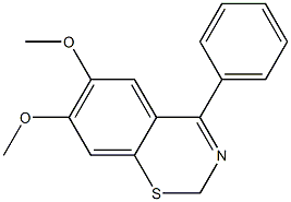 4-Phenyl-6,7-dimethoxy-2H-1,3-benzothiazine 구조식 이미지