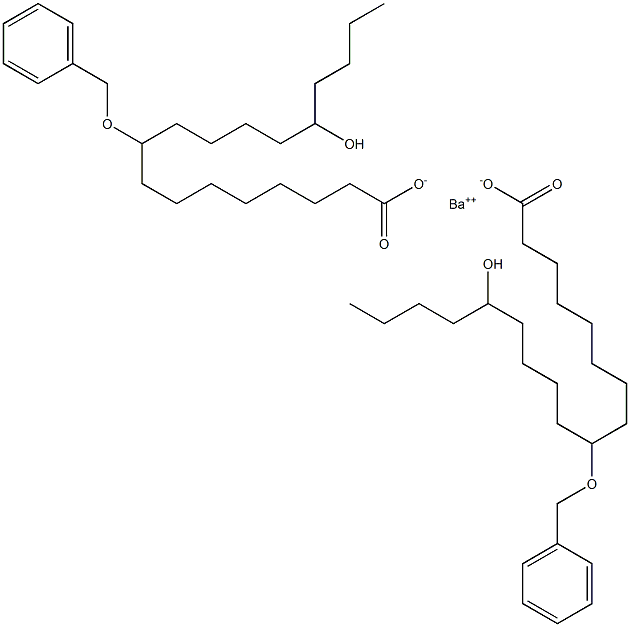 Bis(9-benzyloxy-14-hydroxystearic acid)barium salt 구조식 이미지