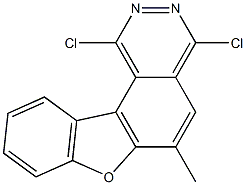 6-Methyl-1,4-dichloro-2,3-diaza-7-oxa-7H-benzo[c]fluorene 구조식 이미지