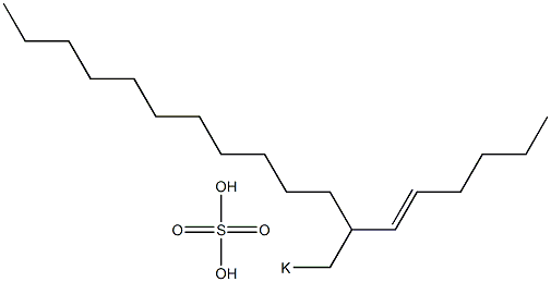 Sulfuric acid 2-(1-hexenyl)tridecyl=potassium ester salt 구조식 이미지