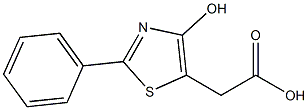 2-Phenyl-4-hydroxythiazole-5-acetic acid 구조식 이미지