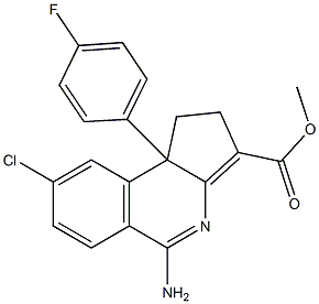 5-Amino-1,9b-dihydro-8-chloro-9b-(4-fluorophenyl)-2H-cyclopent[c]isoquinoline-3-carboxylic acid methyl ester 구조식 이미지
