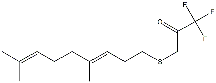 3-[[(3E)-4,8-Dimethyl-3,7-nonadienyl]thio]-1,1,1-trifluoro-2-propanone 구조식 이미지