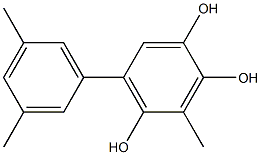 3-Methyl-5-(3,5-dimethylphenyl)benzene-1,2,4-triol 구조식 이미지