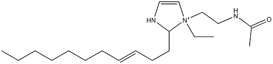 1-[2-(Acetylamino)ethyl]-1-ethyl-2-(3-undecenyl)-4-imidazoline-1-ium Structure