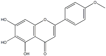 5,6,7-Trihydroxy-4'-methoxyflavone 구조식 이미지