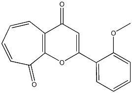 2-(2-Methoxyphenyl)cyclohepta[b]pyran-4,9-dione 구조식 이미지