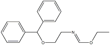 2-(Diphenylmethoxy)-N-(ethoxymethylene)ethanamine Structure