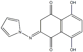 2-Pyrrolizino-5,8-dihydroxynaphthalene-1,4-dione 구조식 이미지