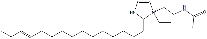1-[2-(Acetylamino)ethyl]-1-ethyl-2-(12-pentadecenyl)-4-imidazoline-1-ium 구조식 이미지